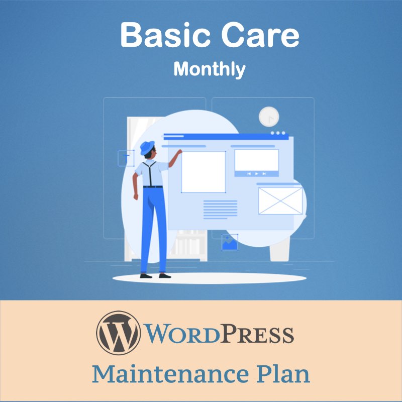 Wordpress Basic Care Maintenance - Monthly Plan Support Services